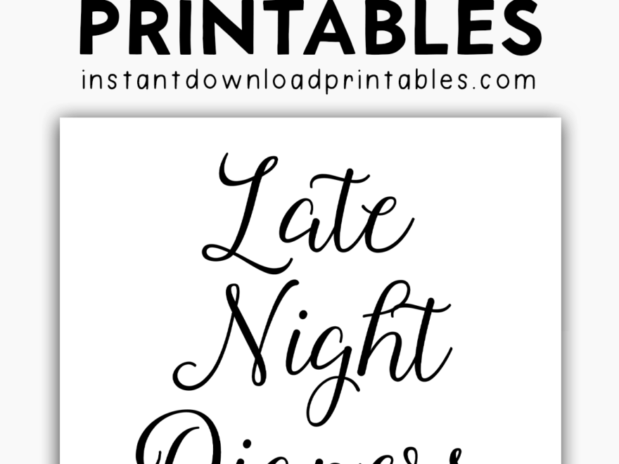 Free Baby Shower Black And White Printables Instant Download Late Night Diapers Instant Download Printables