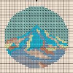 Free Cross Stitch Pattern Abstract Mountain DIY 100 Ideas