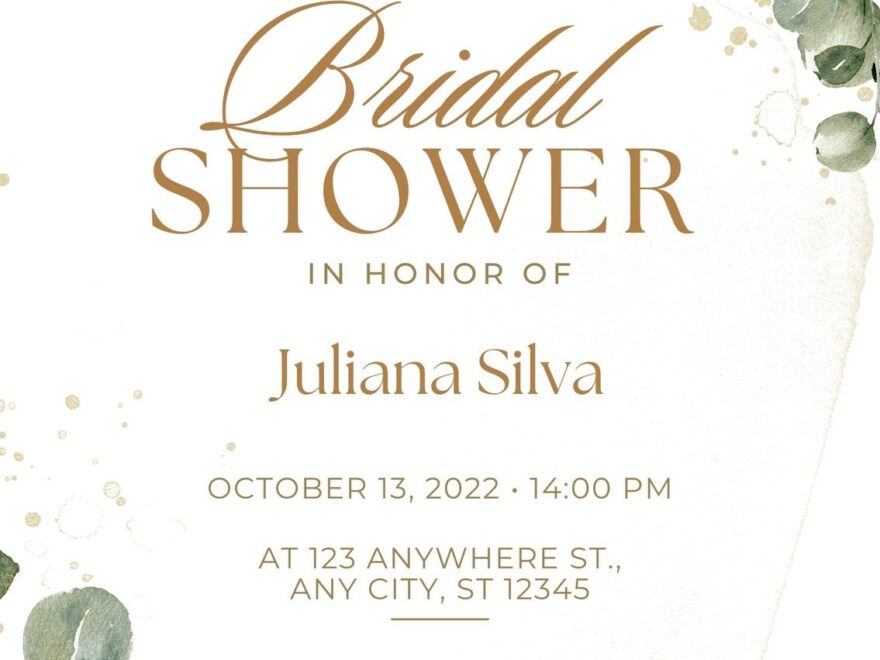 Free Custom Printable Bridal Shower Invitation Templates Canva