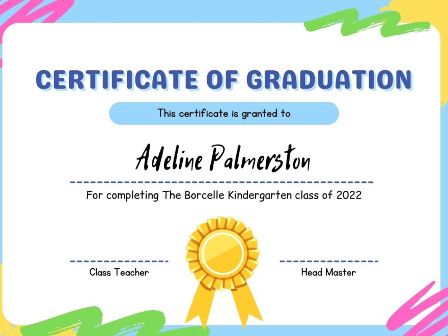 Free Custom Printable School Certificate Templates Canva