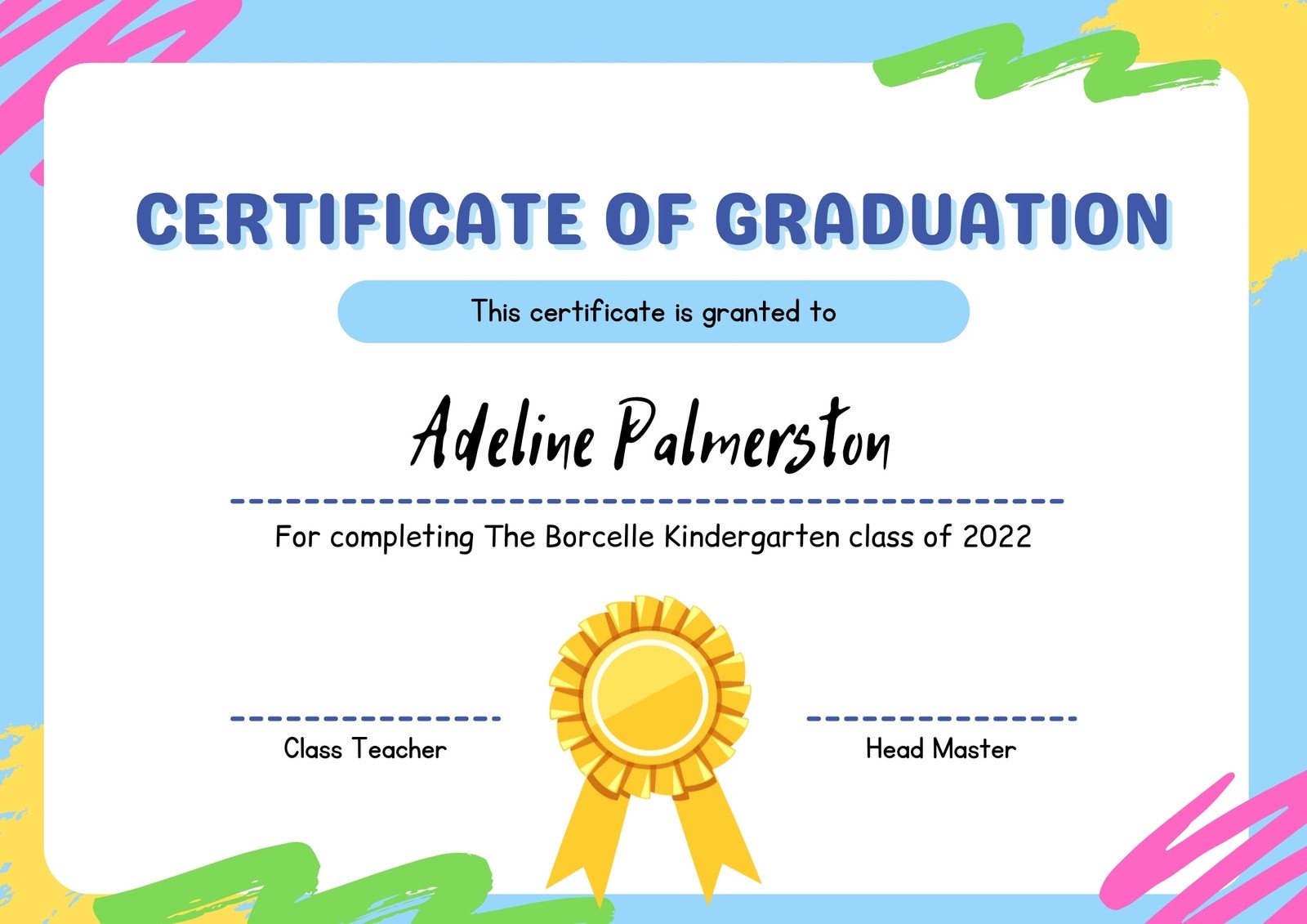 Free Custom Printable School Certificate Templates Canva