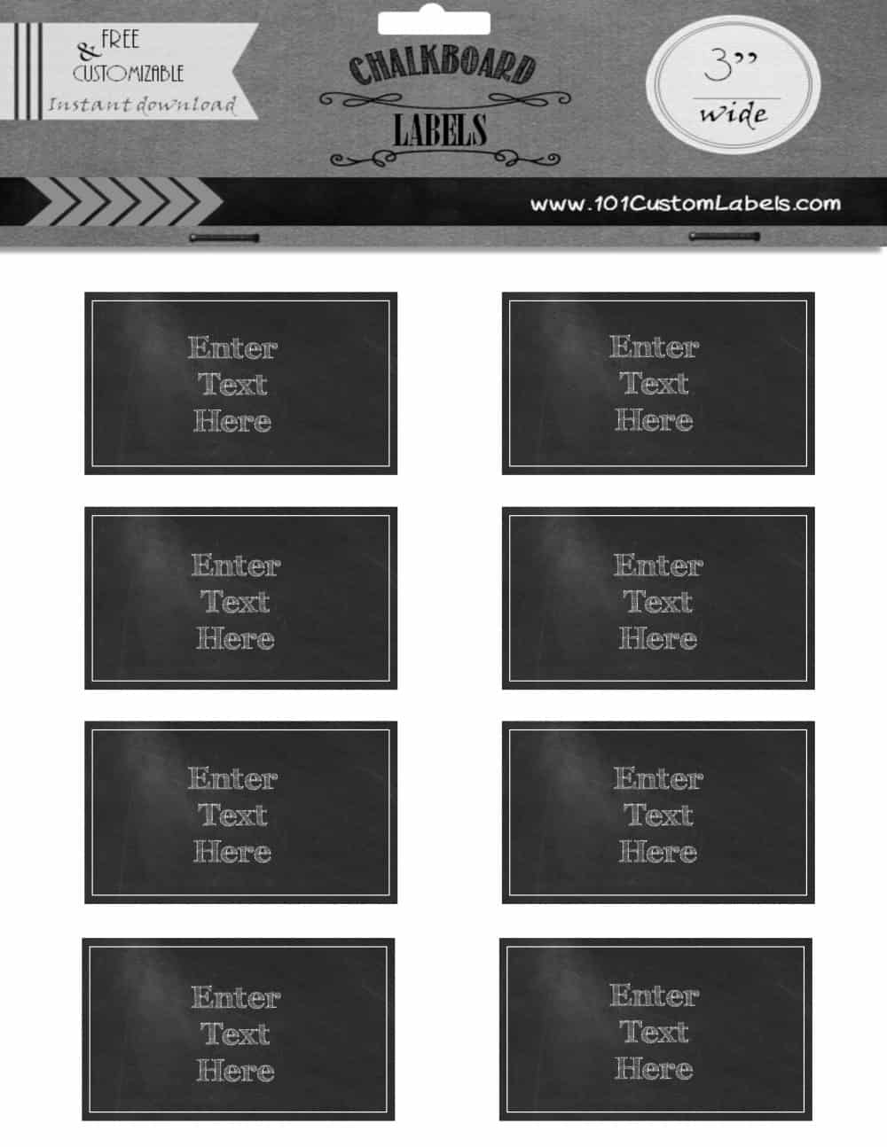 Free Printable Chalkboard Label Templates