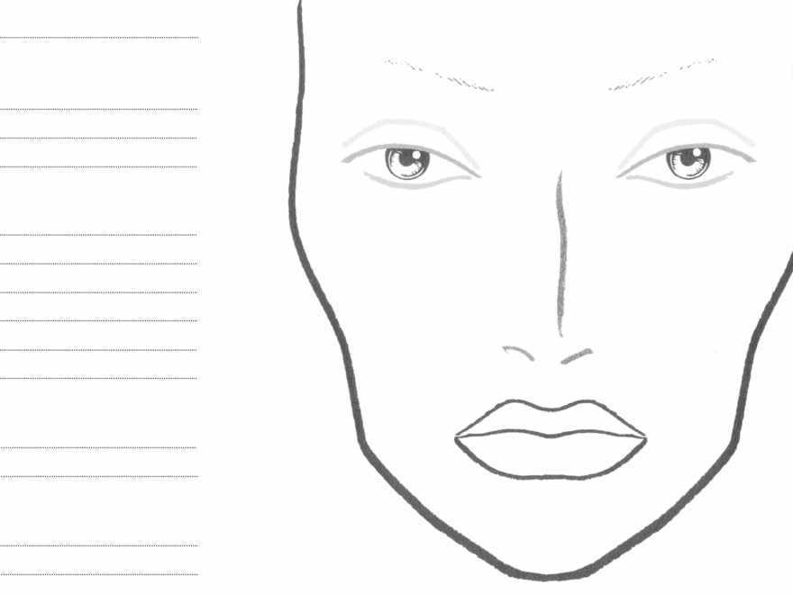 Free Face Chart PDF 4253KB 1 Page s