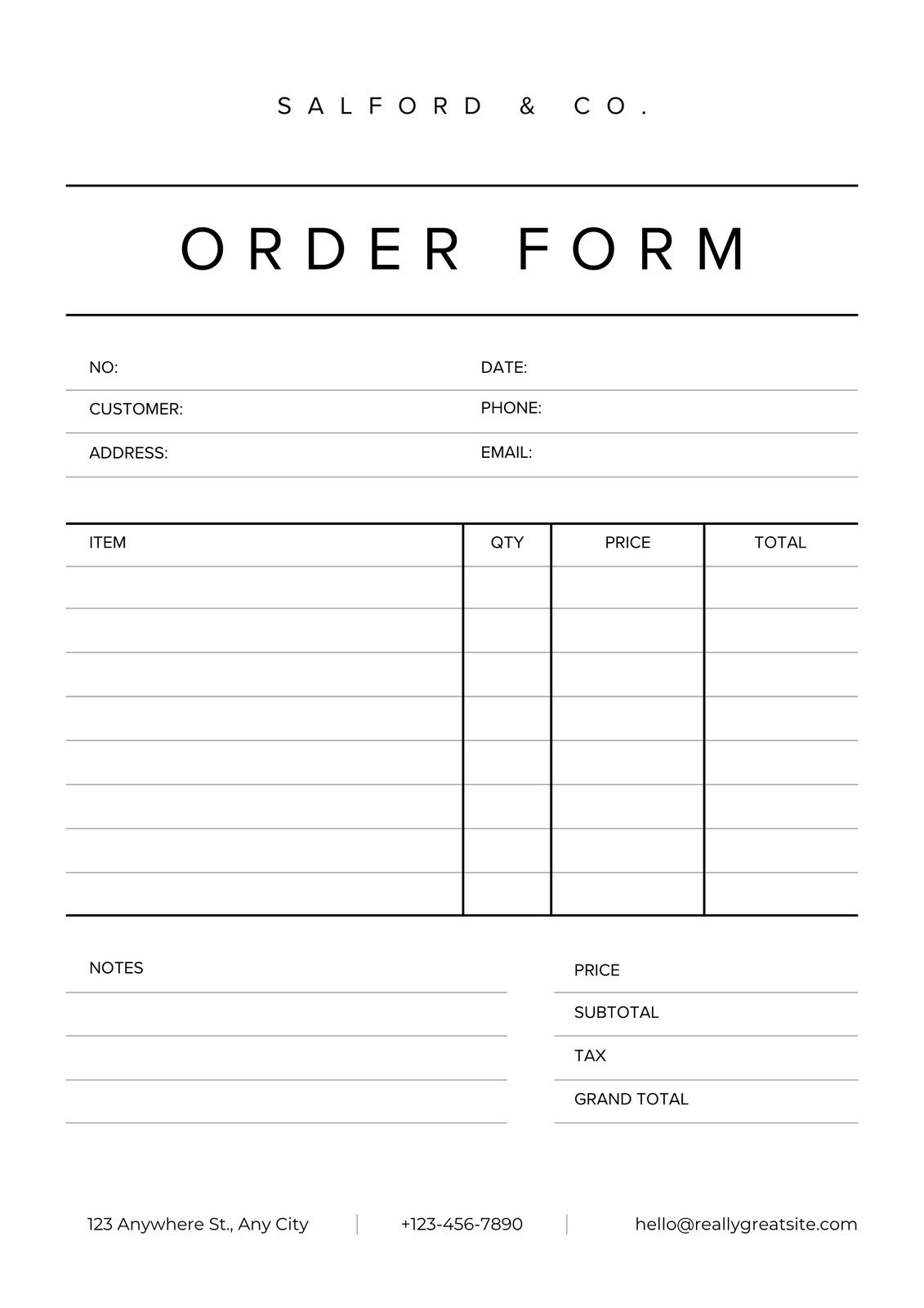 Free Printable Order Signs