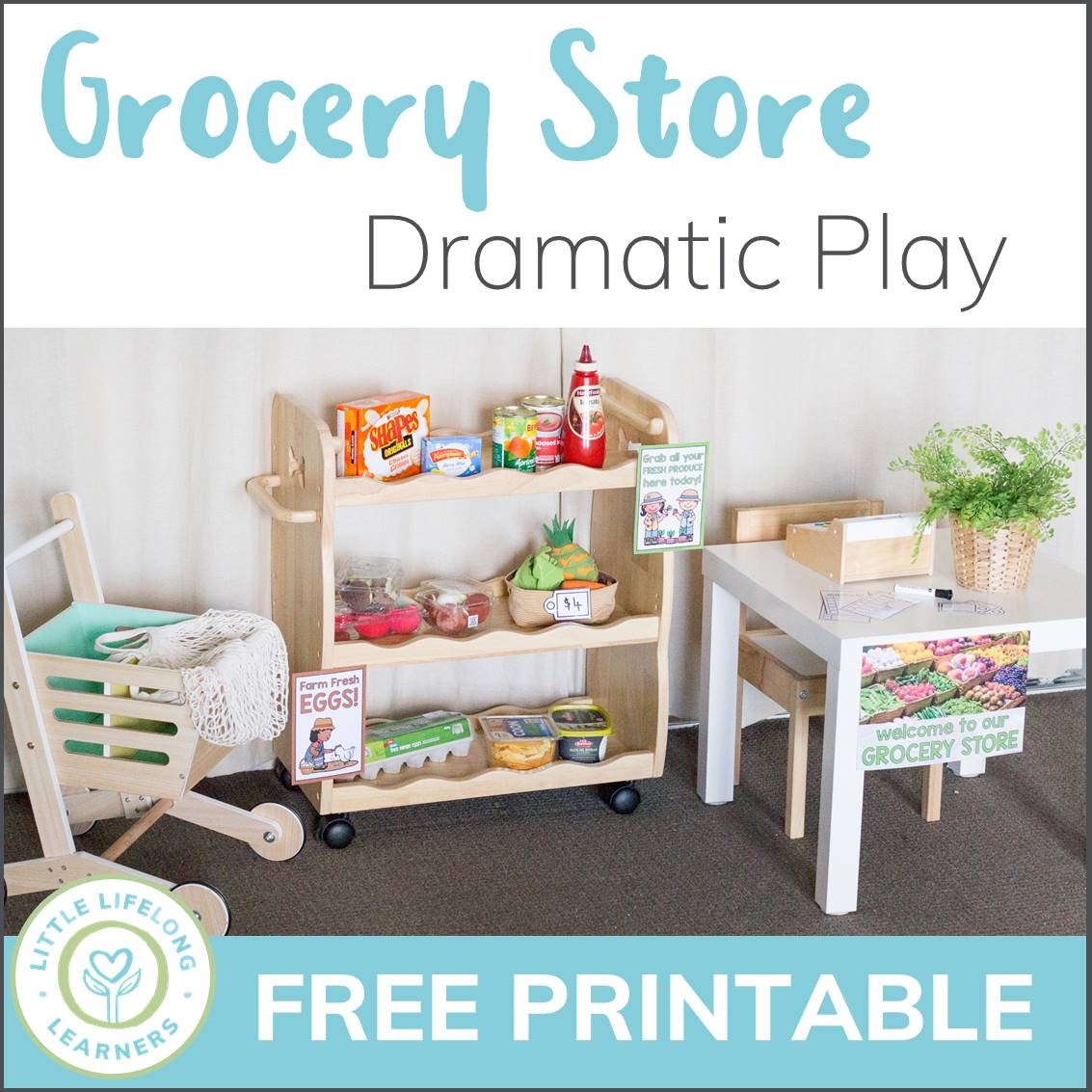 Grocery Store Dramatic Play Free Printables