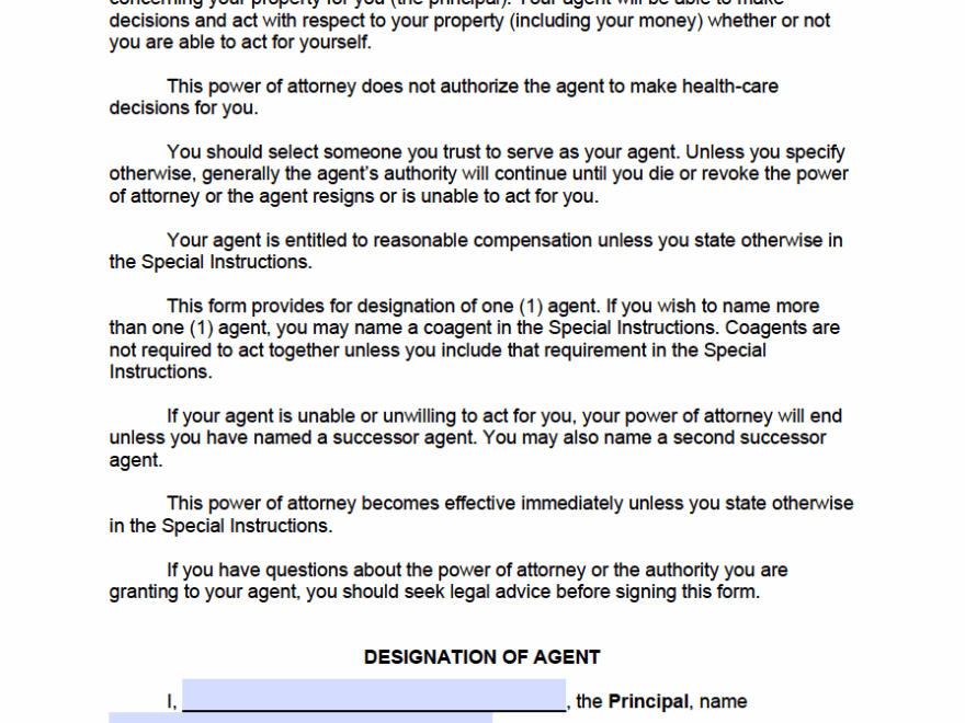Free Mississippi Power Of Attorney Forms PDF Word