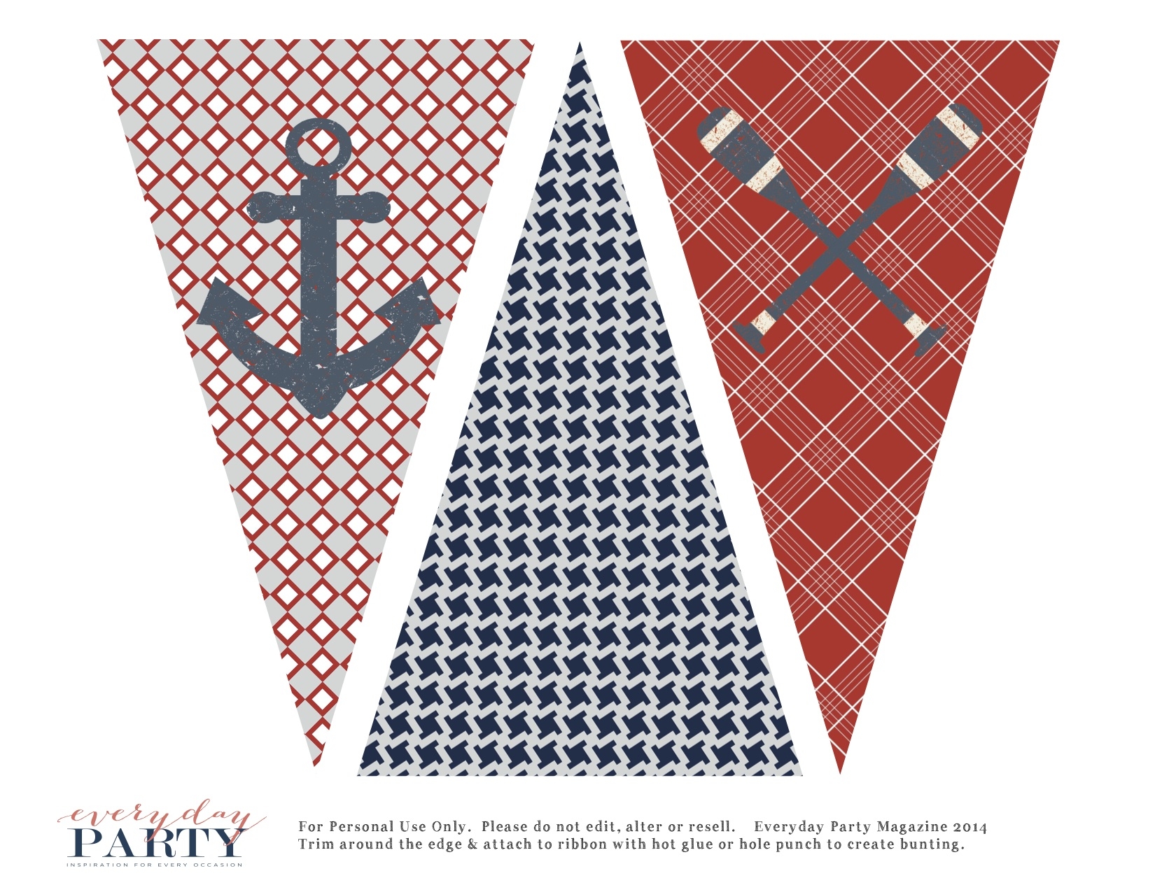 Free Nautical Party Printables Everyday Party Magazine