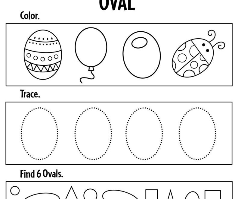 Free Oval Worksheets For Preschool The Hollydog Blog