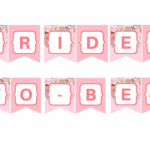 FREE Pink Bride To Be Banner Magical Printable