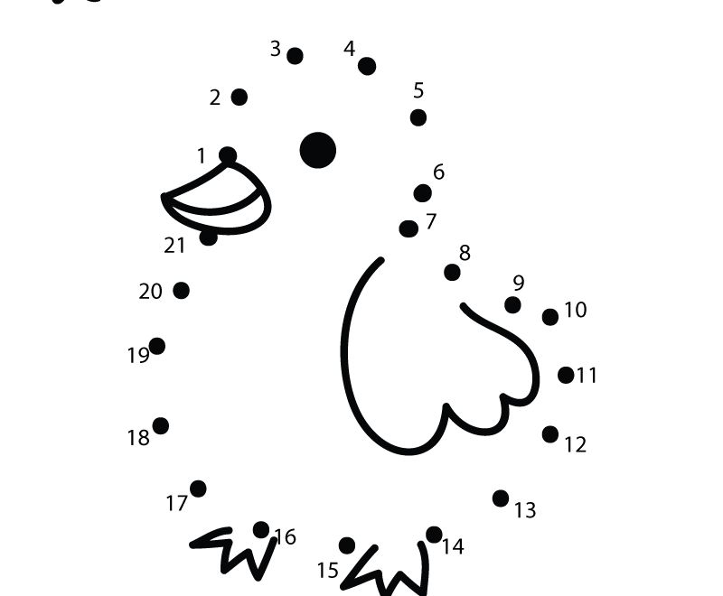 Free Preschool Chick Connect The Dots Worksheet