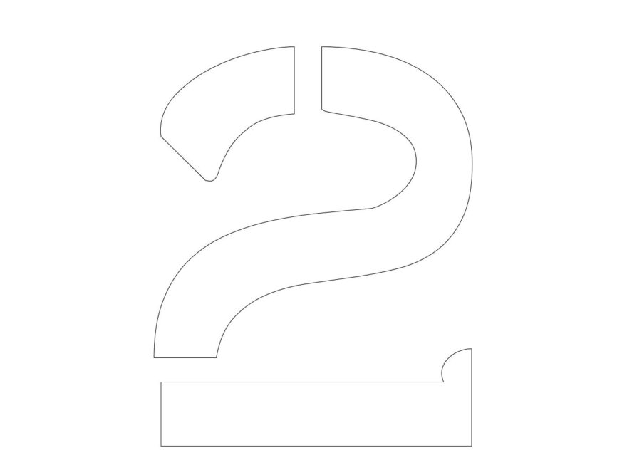 Free Printable 4 Inch Number Stencils 1 10