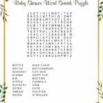 Free Printable Baby Shower Word Search Puzzle Game
