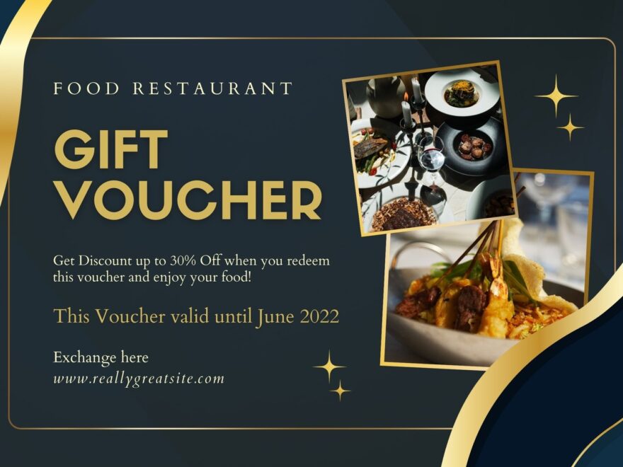 Free Printable Custom Restaurant Gift Certificate Templates Canva Worksheets Library