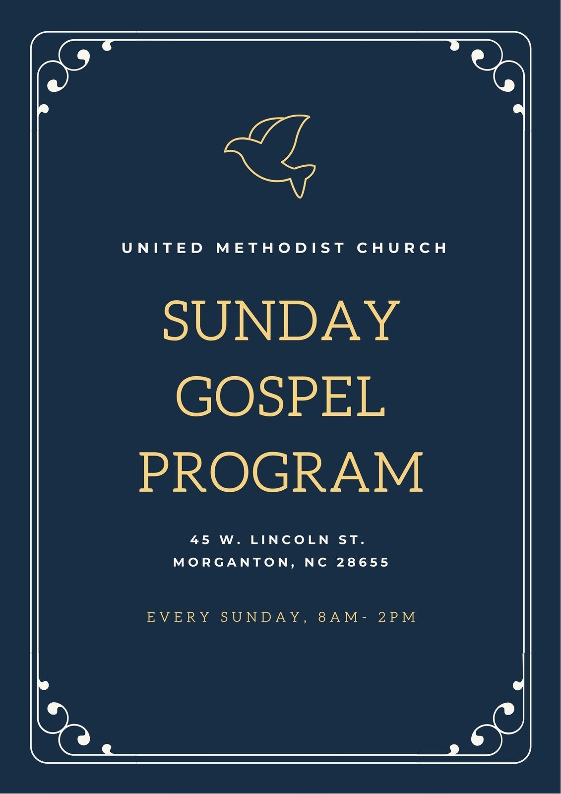 Free Printable Customizable Church Program Templates Canva