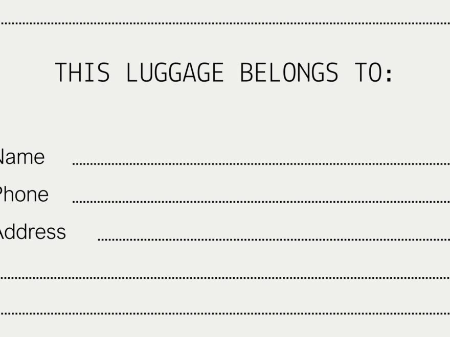 Free Printable Customizable Luggage Tag Templates Canva