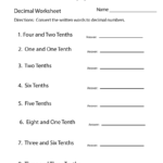 Free Printable Decimal Practice Worksheet Worksheets Library