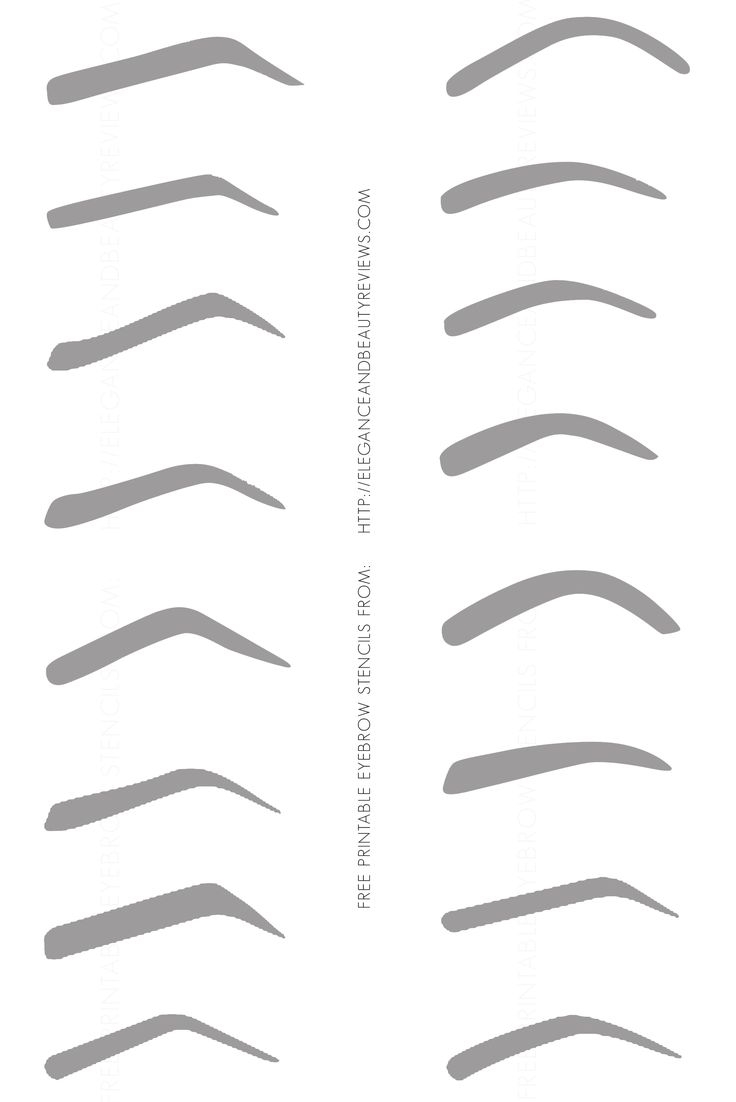 Free Printable Eyebrow Stencils