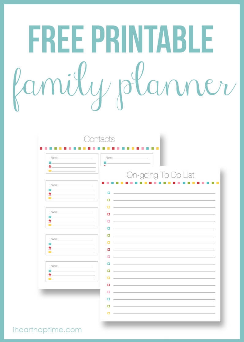 Free Printable Family Organizer Binder