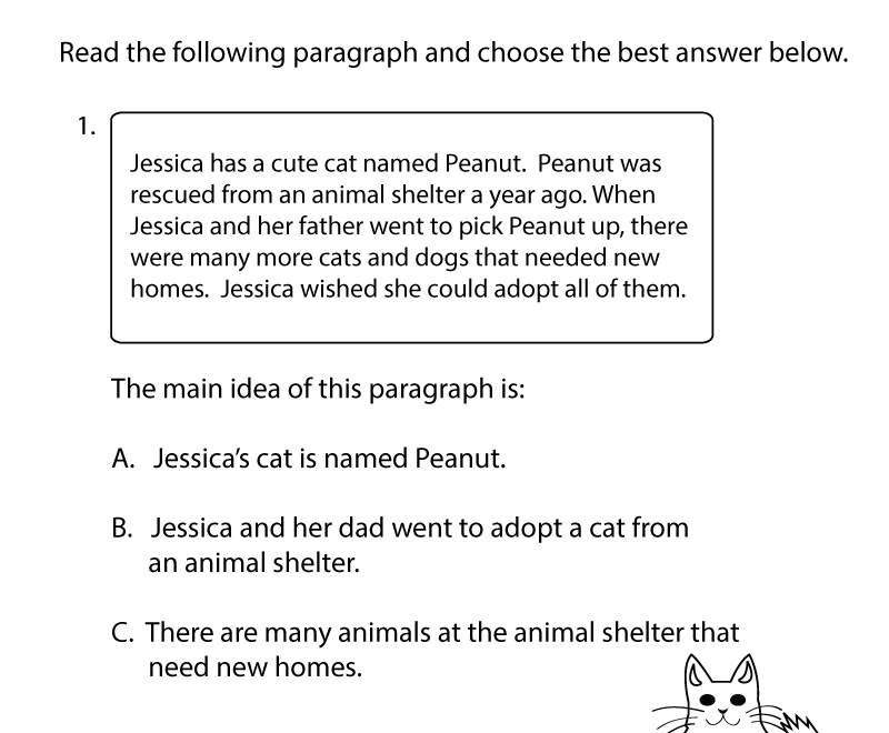 Free Printable Finding The Main Idea Worksheet