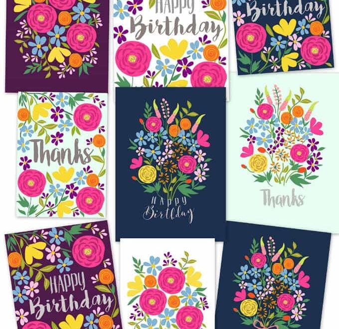 Free Printable Flower Greeting Cards A Piece Of Rainbow
