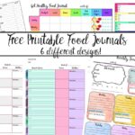 Free Printable Food Journal 6 Different Designs