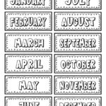 Free Printable Labels Template With Months Of The Year For Teachers Use