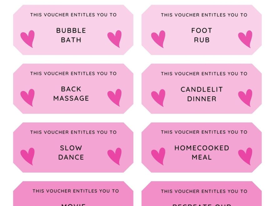 Free Printable Love Coupon Templates Canva