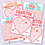 Free Printable Maze Valentine s Day Cards Kara Creates