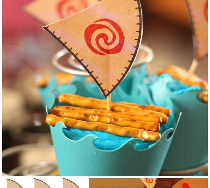 FREE Printable Moana Cupcake Toppers