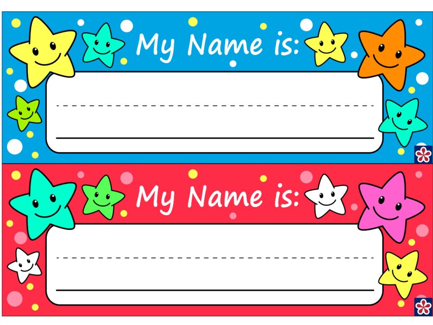Free Printable Name Tags For Preschoolers TeachersMag