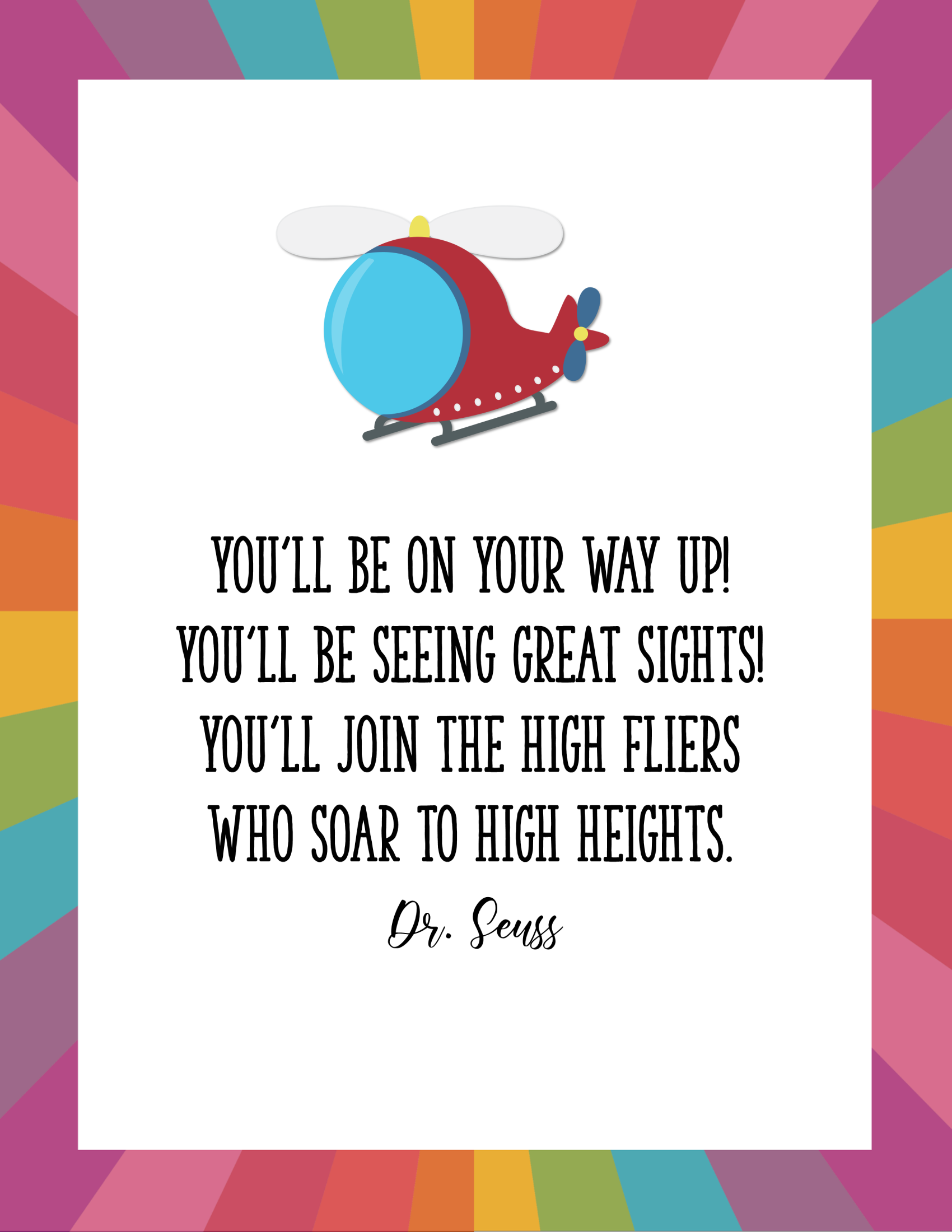 FREE Printable Posters With Dr Seuss Quotes For Kids