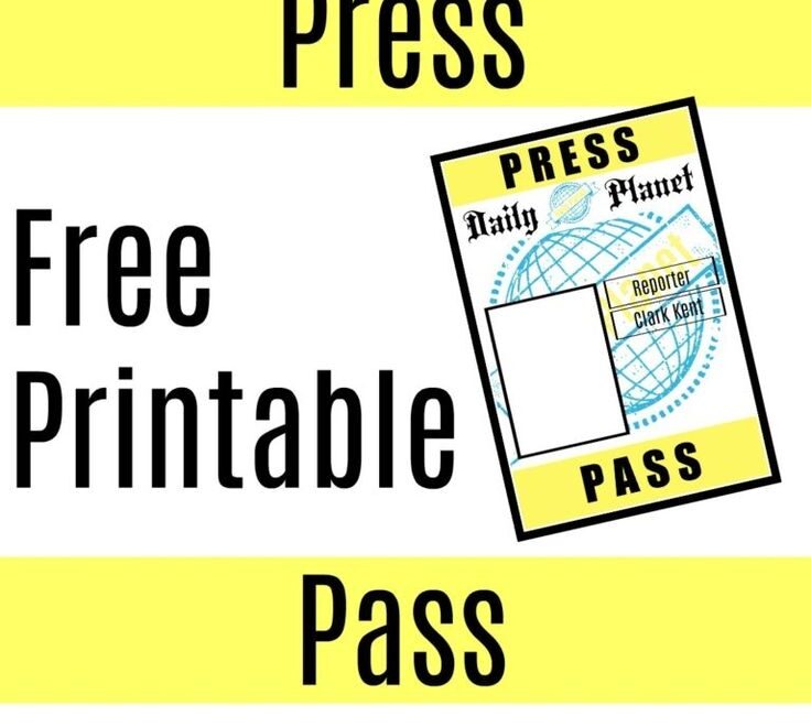 Free Printable Press Pass For Lois Lane And Clark Kent Couple s Halloween Costumes Mom Collaborative