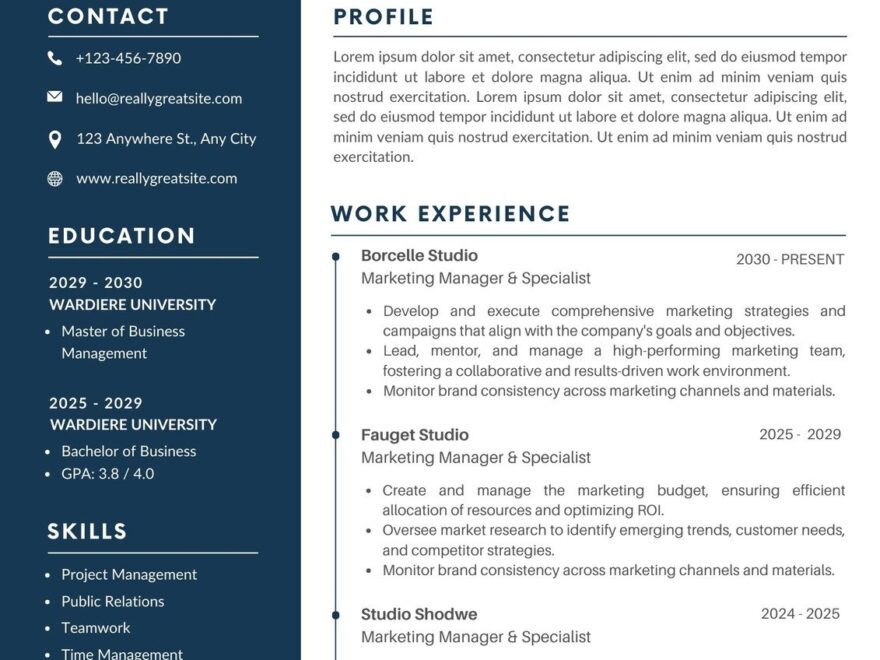 Free Printable Resume Templates You Can Customize Canva
