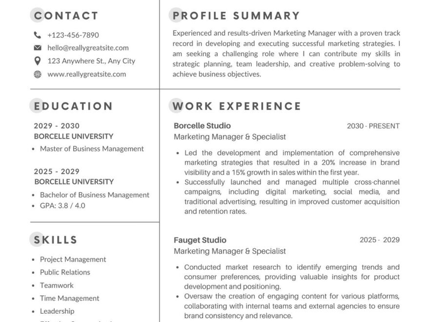Free Printable Resume Templates You Can Customize Canva