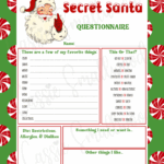 Free Printable Secret Santa Questionnaire Templates Cassie Smallwood