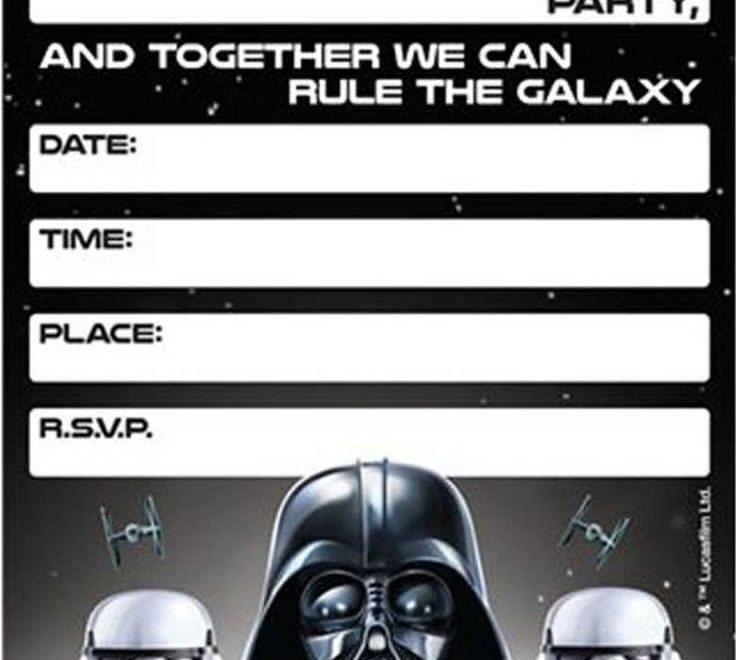 Free Printable Star Wars Birthday Invitations Template Updated