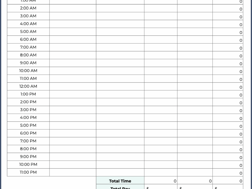 Free Printable Timesheet Templates Excel Word PDF