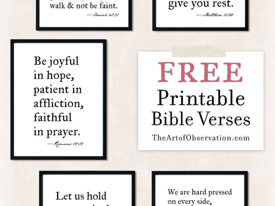 Free Printables Bible Verse Wall Art The Art Of Observation