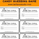 Free Printale Game Candy Guessing Labels Guess How Many Sweets In The Jar Free Printable