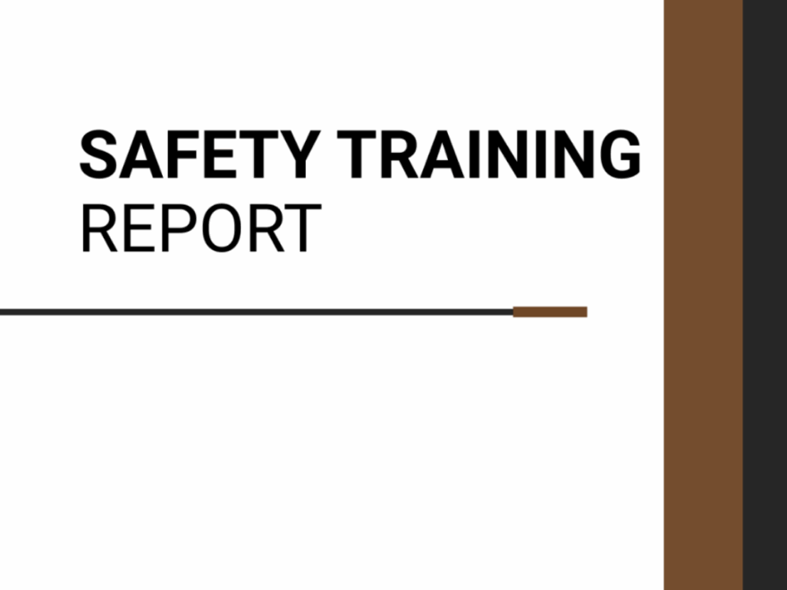Free Safety Training Report Template To Edit Online