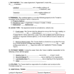 Free Simple 1 Page Lease Agreement Template Sample PDF Word EForms
