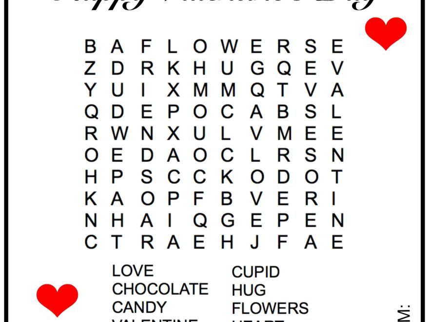 Free Valentine s Day Word Search Creativities Galore