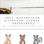 Free Watercolor Forest Woodland Animal Nursery Prints We Lived Happily Ever After