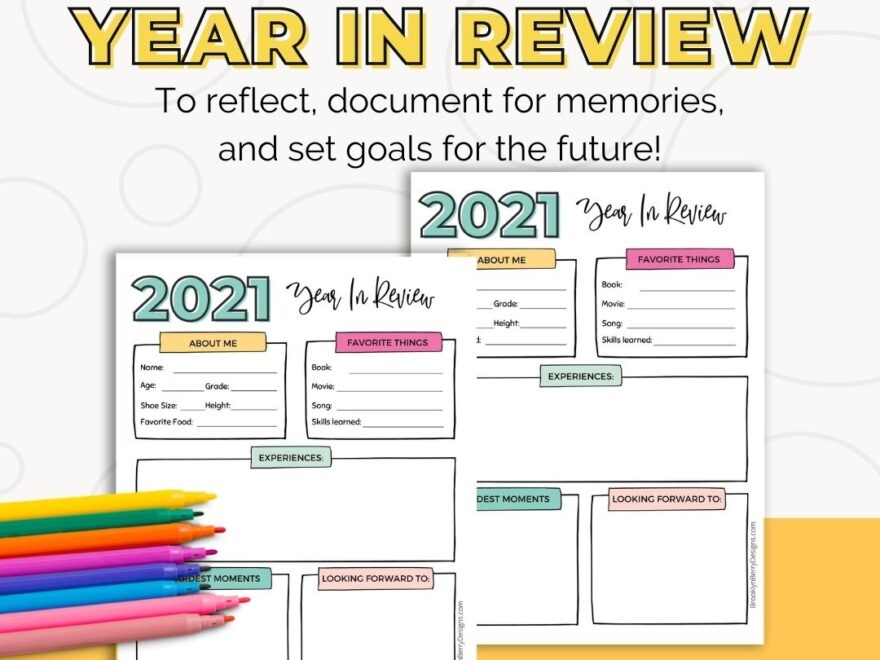 FREE Year In Review Printable Brooklyn Berry Designs