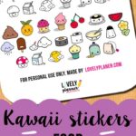 Freebie Cute Food Stickers For Your Planner