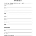 Get A Free Legally Binding Horse Lease Form PDF Lawrina