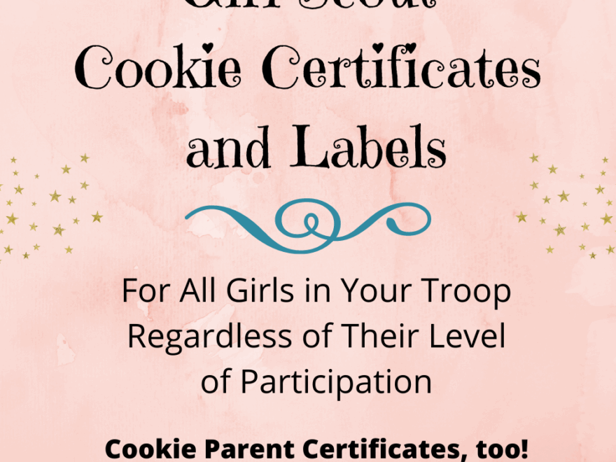 Girl Scout Cookie Certificates And Labels