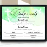 Godparents Certificate Template 11x8 5 Baptism Certificate Download PDF PPT Editable Godparents Certificate Godparents Prints Church Etsy