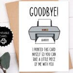 Goodbye Card Printable Funny Goodbye Farewell Gift 5x7 Card With Printable Envelope Digital Download Greeting Card Etsy UK