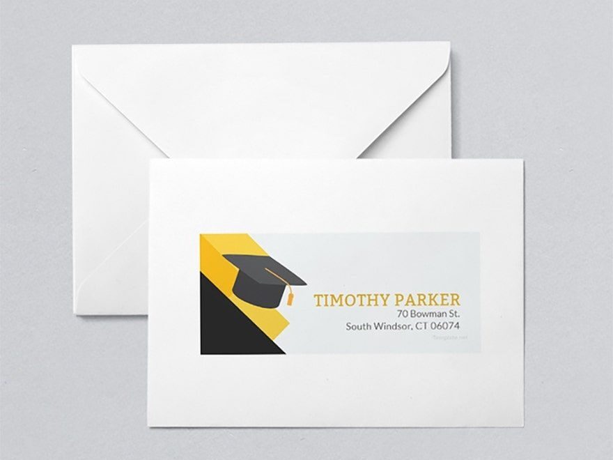 Graduation Address Label Template In Word Publisher Pages Photoshop Illustrator Download Template